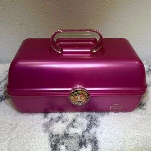 Y2K Vintage Pink Caboodle Makeup / Travel Case. Made in USA